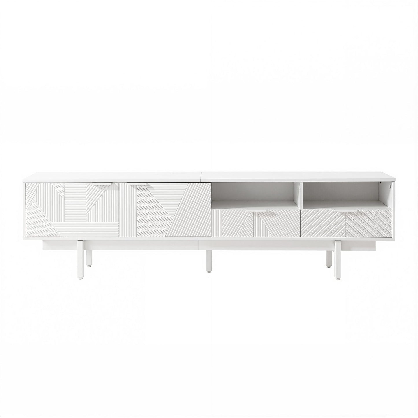 Osric 200cm TV Unit Entertainment Unit Storage Cabinet Drawer - White
