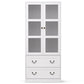 Emmett Buffet Sideboard 180cm Hutch Storage Cabinet Kitchen Drawer Door - White