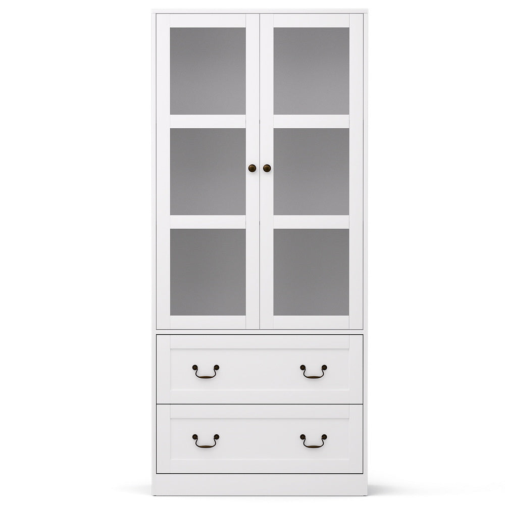 Emmett Buffet Sideboard 180cm Hutch Storage Cabinet Kitchen Drawer Door - White