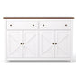 Keaton Buffet Sideboard Storage Cabinet Kitchen Cupboard 2 Drawers 140CM - White
