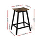 Set of 2 Dundee Bar Stools Wooden Chairs - Oak