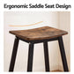 Set of 2 Dundee Bar Stools Wooden Chairs - Oak
