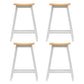 Set of 4 Dundee Bar Stools Wooden Chairs - Oak
