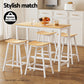 Set of 4 Dundee Bar Stools Wooden Chairs - Oak