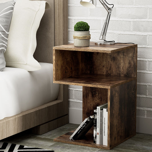 Ottawa Wooden Bedside Tables Nightstand Side End Lamp Table Bedroom Rust - Oak