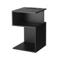 Birch Bedside Tables S-Shaped Charging Station - Black
