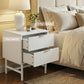 Montreal Bedside Tables with 2 Drawers - White