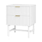 Montreal Bedside Tables with 2 Drawers - White