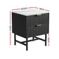 Set of 2 Montreal Bedside Tables with 2 Drawers - Black