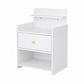 Terra Bedside Tables Drawer Charging Station - White
