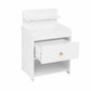 Terra Bedside Tables Drawer Charging Station - White