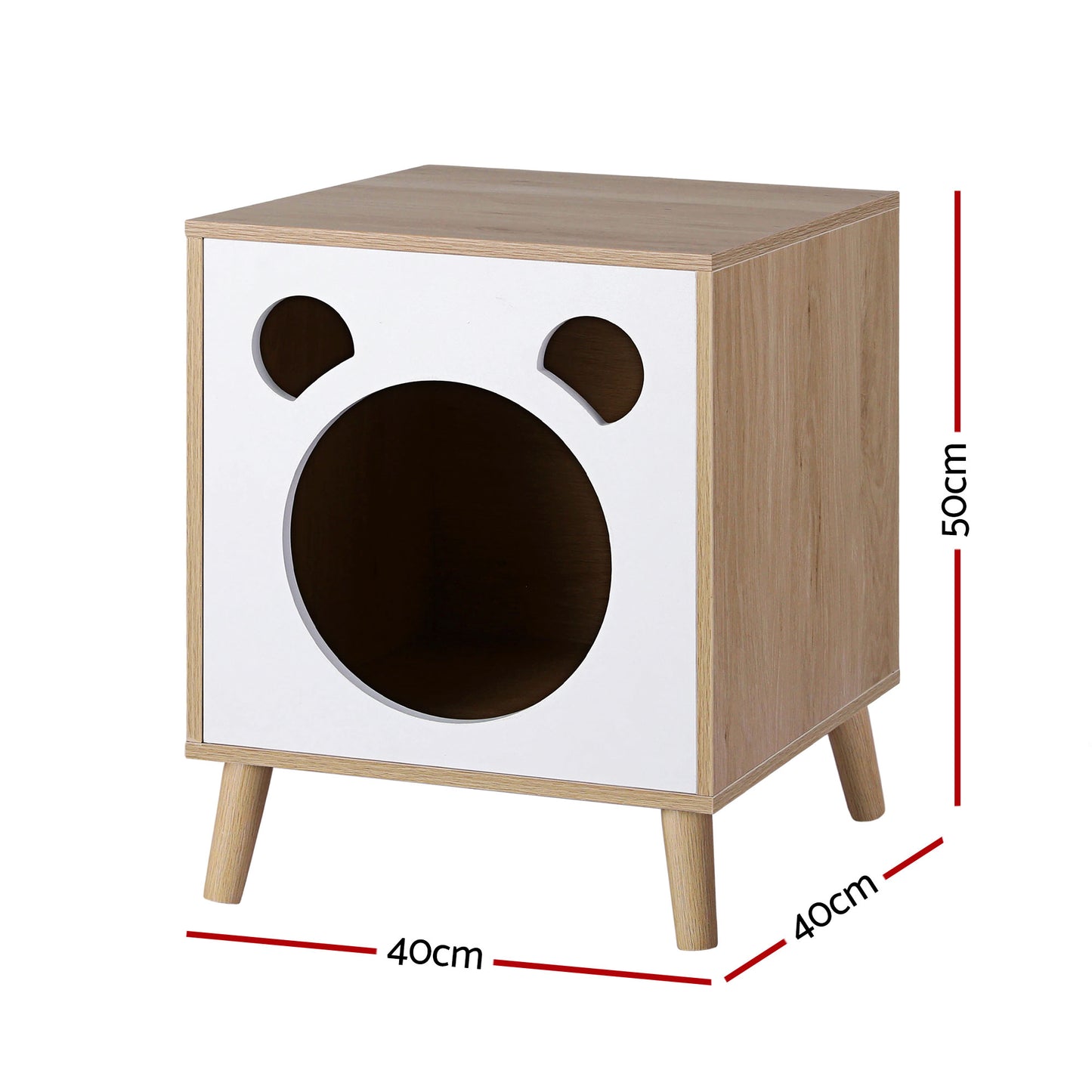 Oakley Bedside Tables Cat Nest Solid Wood - Natural