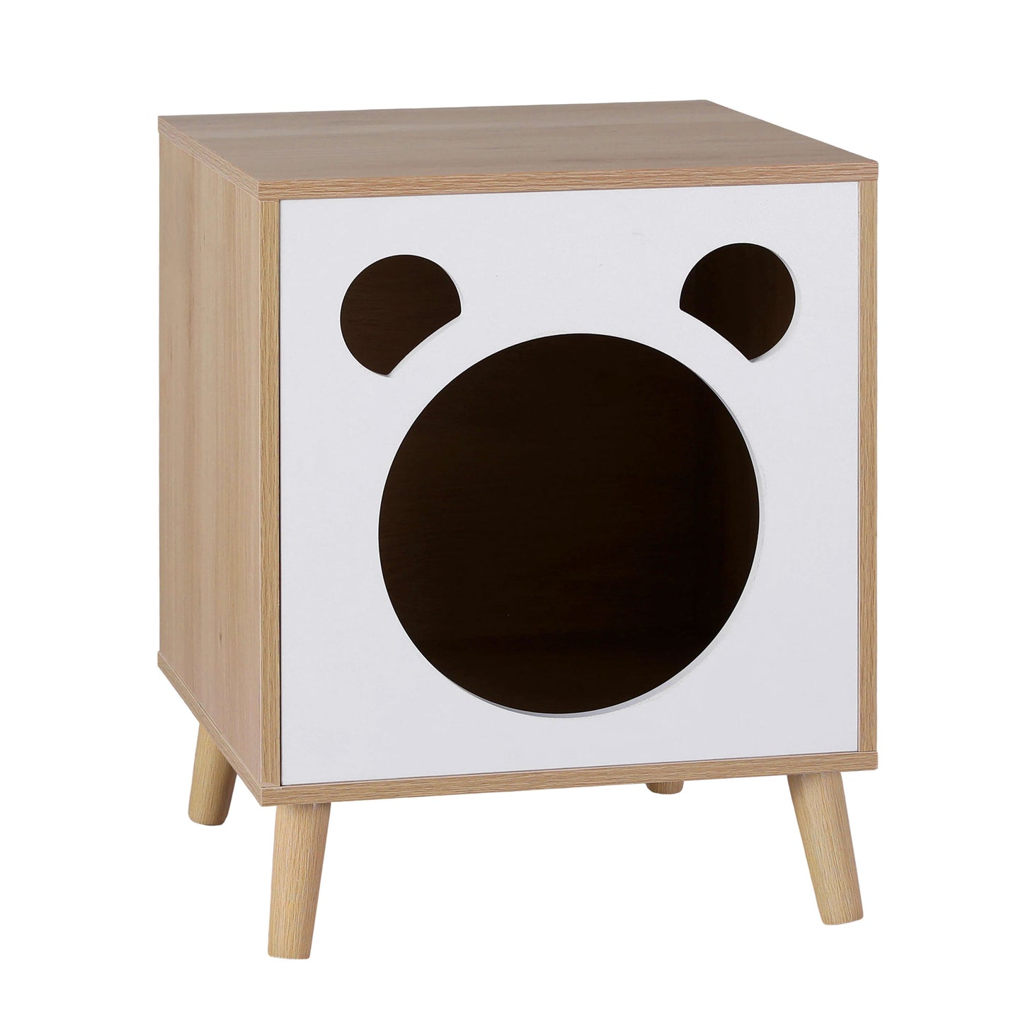 Oakley Bedside Tables Cat Nest Solid Wood - Natural