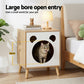 Oakley Bedside Tables Cat Nest Solid Wood - Natural