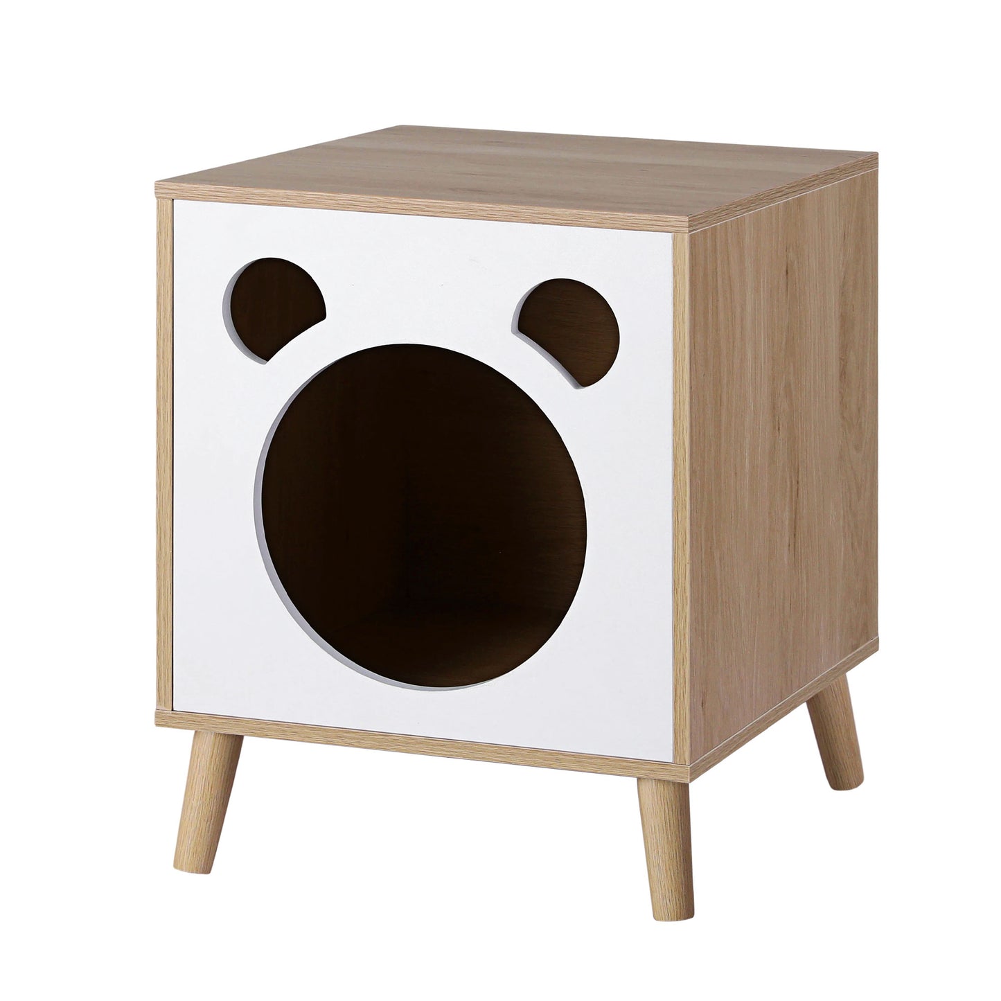 Oakley Bedside Tables Cat Nest Solid Wood - Natural