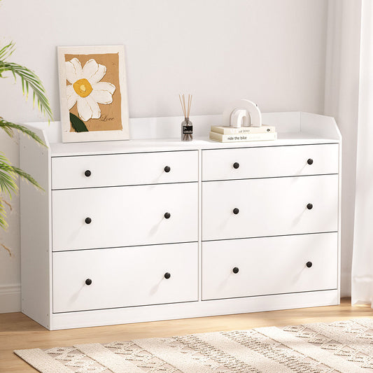 6 Chest of Drawers Contemporary-inspired - White