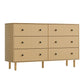 6 Chest of Drawers Fluted Front - Oak