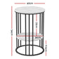 Iphigenia Set of 2 Side Table Coffee Table 2-Tier Round Marble Effect