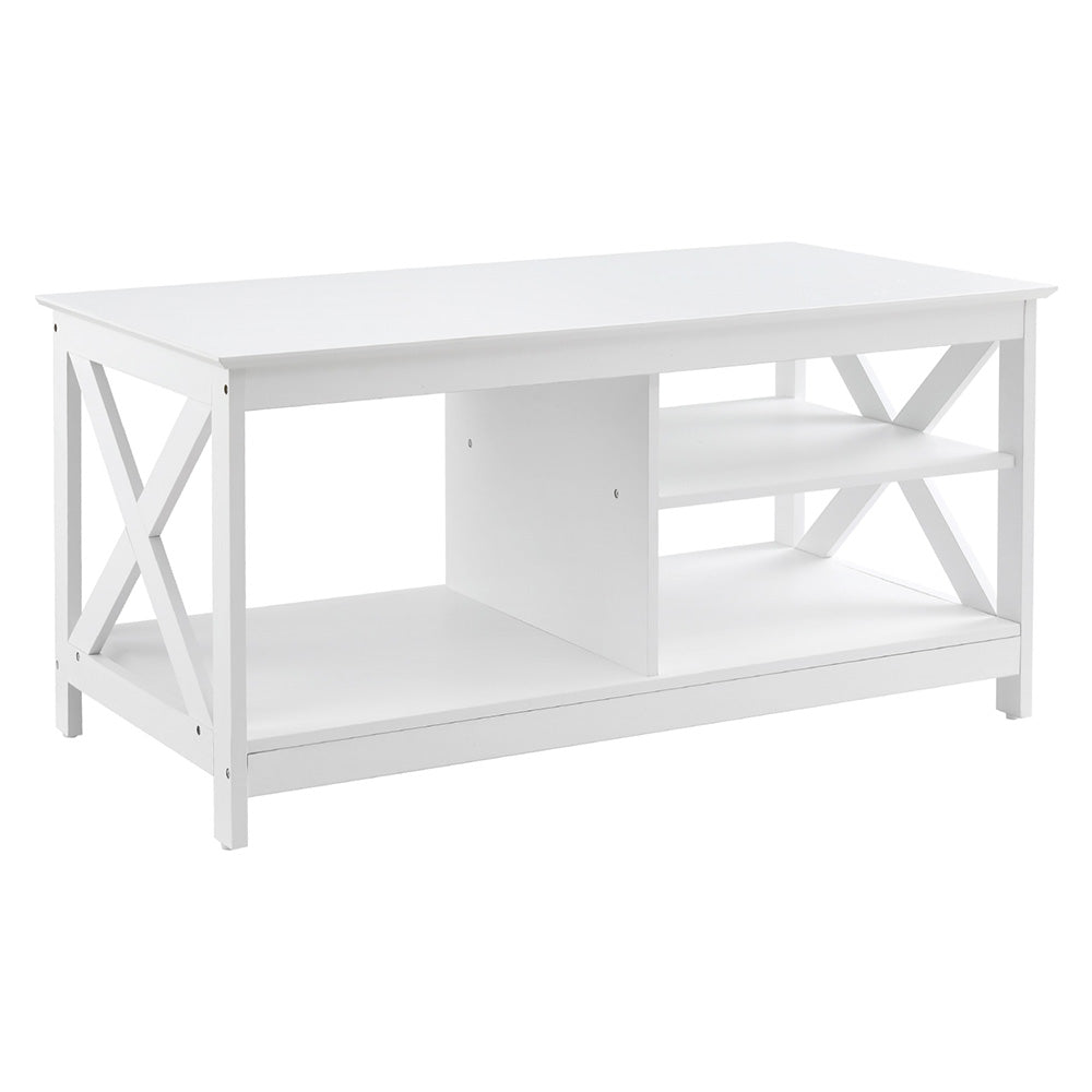 Ionas Coffee Table Storage Shelf - White