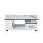 Iobas Coffee Table Marble Finish Center Table - White
