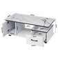 Iobas Coffee Table Marble Finish Center Table - White