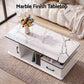 Iobas Coffee Table Marble Finish Center Table - White