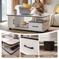 Iobas Coffee Table Marble Finish Center Table - White