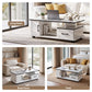 Iobas Coffee Table Marble Finish Center Table - White
