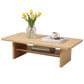 Ilina Coffee Table 110cm Center Table with 2-Tier Open Storage Shelf - Wood