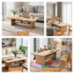 Ilina Coffee Table 110cm Center Table with 2-Tier Open Storage Shelf - Wood