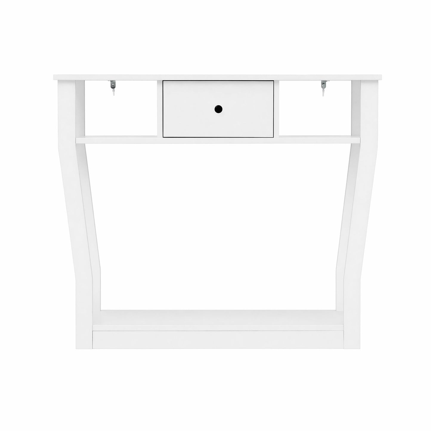 Console Table Entryway Hallway Sofa Side Table Drawer Shelf 100CM - White