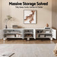 Zelia 200cm TV Unit Entertainment Unit Storage Cabinet - White