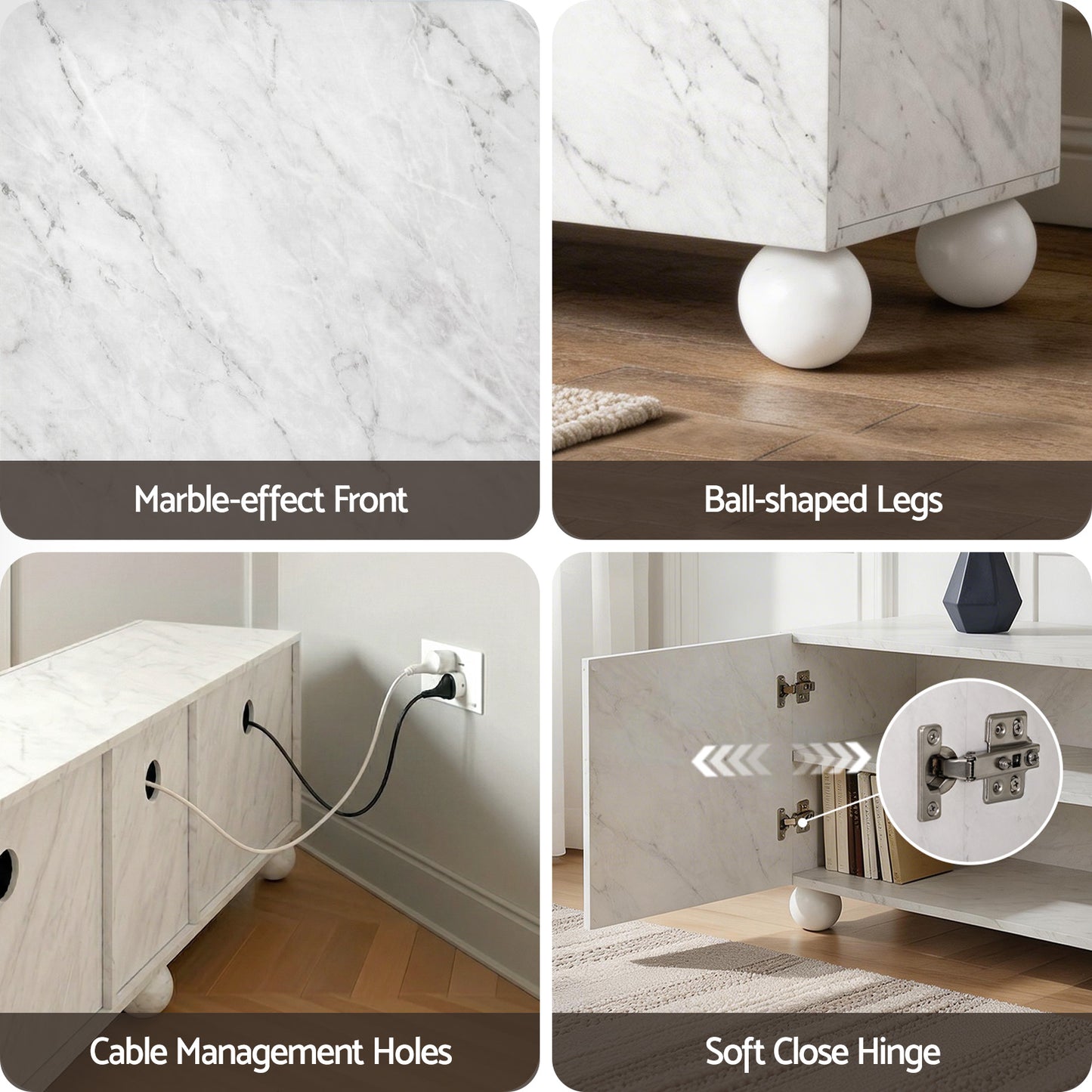 Zelia 200cm TV Unit Entertainment Unit Storage Cabinet - White