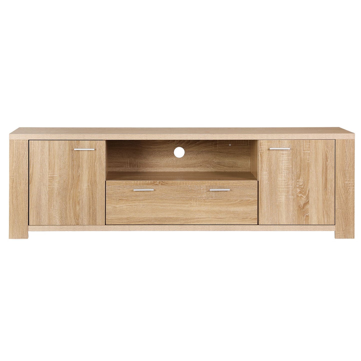 Rafferty 180cm 180cm TV Unit Entertainment Unit Storage Drawer Cabinet - Pine