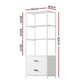 Artiss Bookshelf Display Shelf 2 Drawers 152cm White