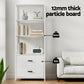 Artiss Bookshelf Display Shelf 2 Drawers 152cm White