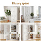 Set of 2 Aidan Buffet Sideboard Cabinet 6-Tier Storage Pantry Cupboard Drawer - White
