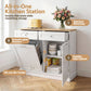 Orson Buffet Sideboard Cabinet Kitchen Tilt Out Bin Holder Storage Cupboard - White
