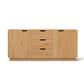 Reeve Buffet Sideboard Cabinet Storage Kitchen Cupboard Drawers Round Edge - Oak