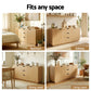 Reeve Buffet Sideboard Cabinet Storage Kitchen Cupboard Drawers Round Edge - Oak