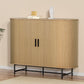 Varian Wooden Buffet Sideboard Cupboard Cabinet Sliding Doors Pantry Storage - Pine