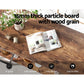 Metal 106cm 2-tier Console Table - Walnut