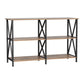 Elowen Metal 120cm 3-tier Console Table - Walnut
