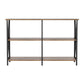 Elowen Metal 120cm 3-tier Console Table - Walnut