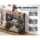 Elowen Metal 120cm 3-tier Console Table - Walnut