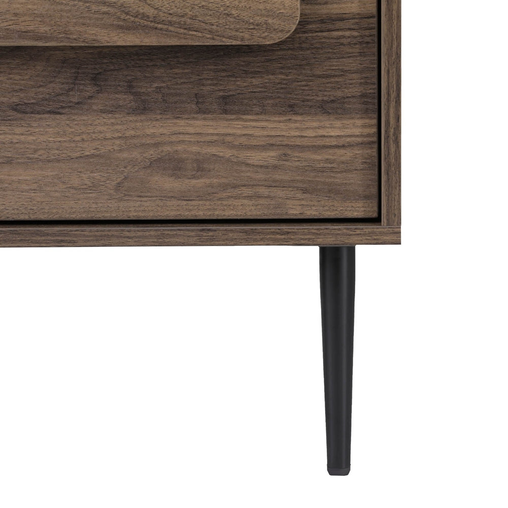 Shawn Wooden Bedside Tables with 2 Drawers - Walnut