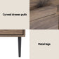 Shawn Wooden Bedside Tables with 2 Drawers - Walnut