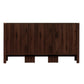 Danny Wooden Buffet Sideboard Cabinet Marble Style Tabletop - Walnut