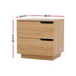 Brantford Bedside Tables Nightstand with 2 Drawers - Pine