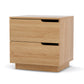 Brantford Bedside Tables Nightstand with 2 Drawers - Pine
